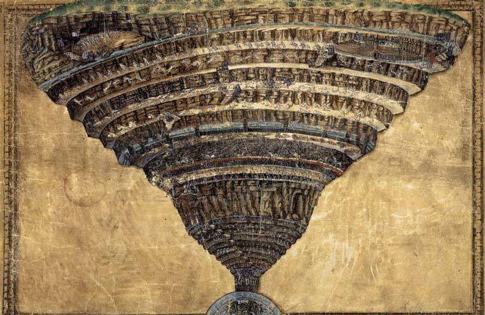 BOTTICELLI, Sandro The Abyss of Hell oil painting picture